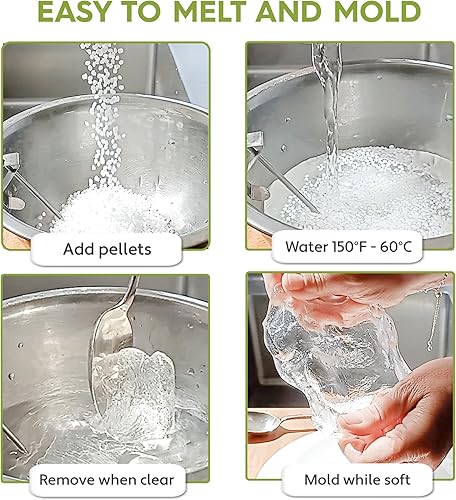 Miniatura 4 de Polly Plastics Pellets de color para plástico moldeable. Azul, rojo, amarillo, negro, blanco. Tabla de colores incluida.