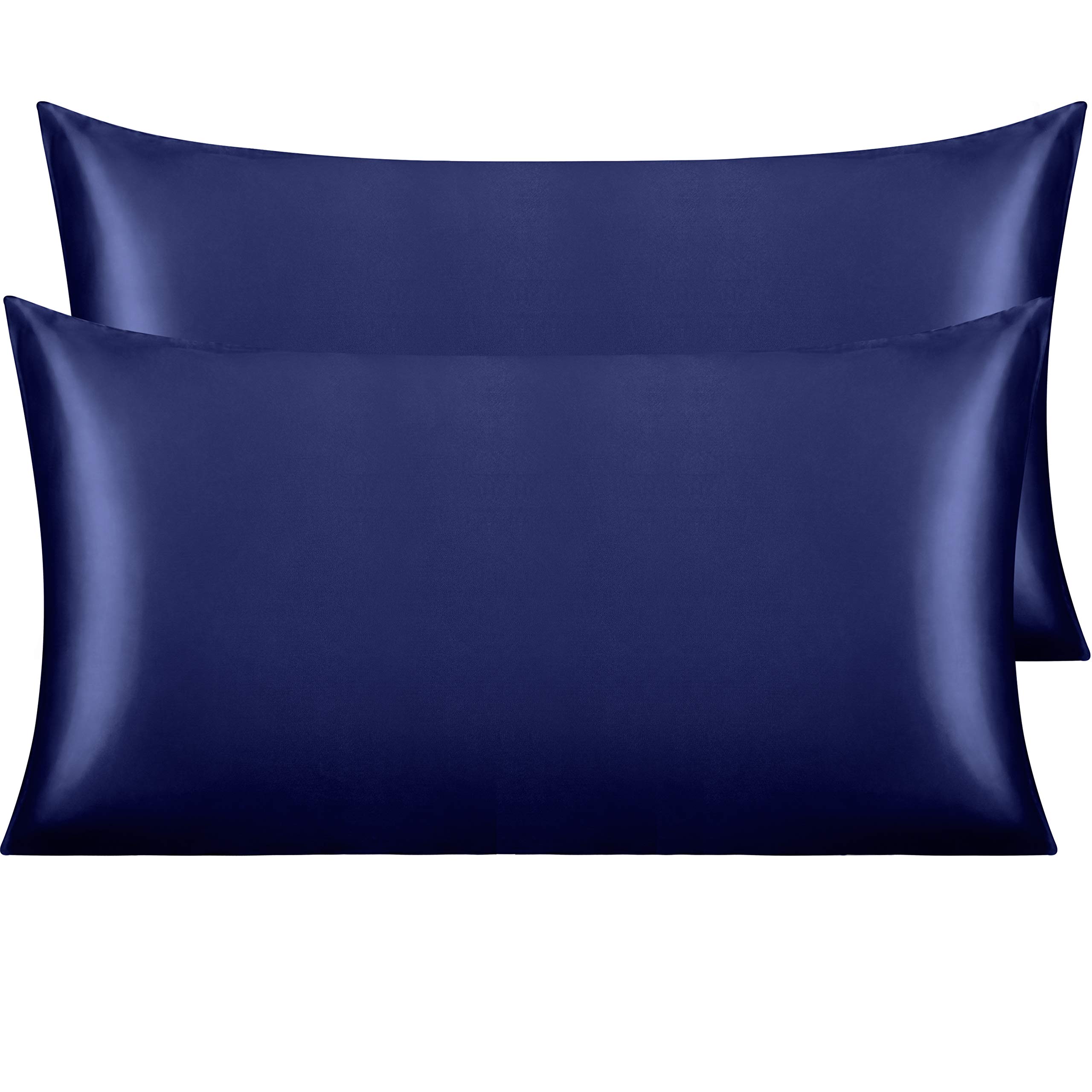 NTBAY California King Satin Pillowcases, Set of 2, Navy Blue — image 1