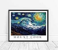 Vista 19 de Blanca Peak - Póster impreso de noche estrellada, arte de pared de montaña Blanca Peak, decoración de arte para dormitorio, obra de arte de cumbre
