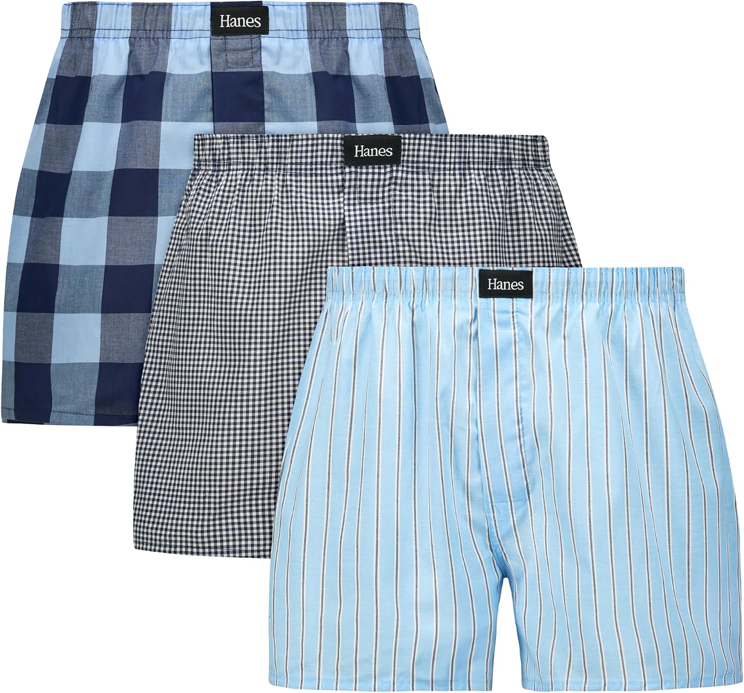 Hanes Men's Underwear Boxers, Originals Ultimate Cotton-stretch Woven Moisture-wicking Multipack Boxer