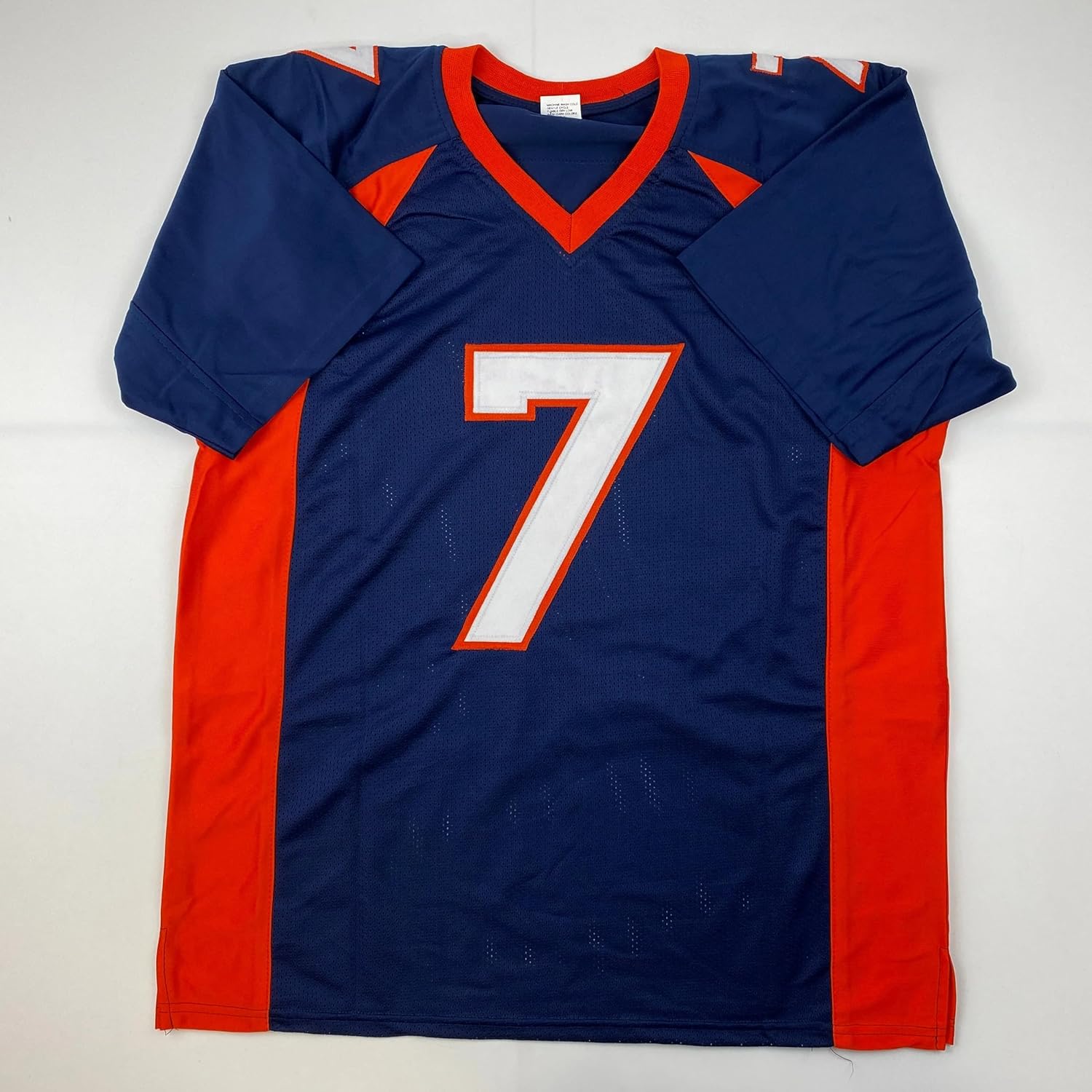 Facsimile Autographed John Elway Denver Blue Reprint Laser Auto Football Jersey Size Men's XL