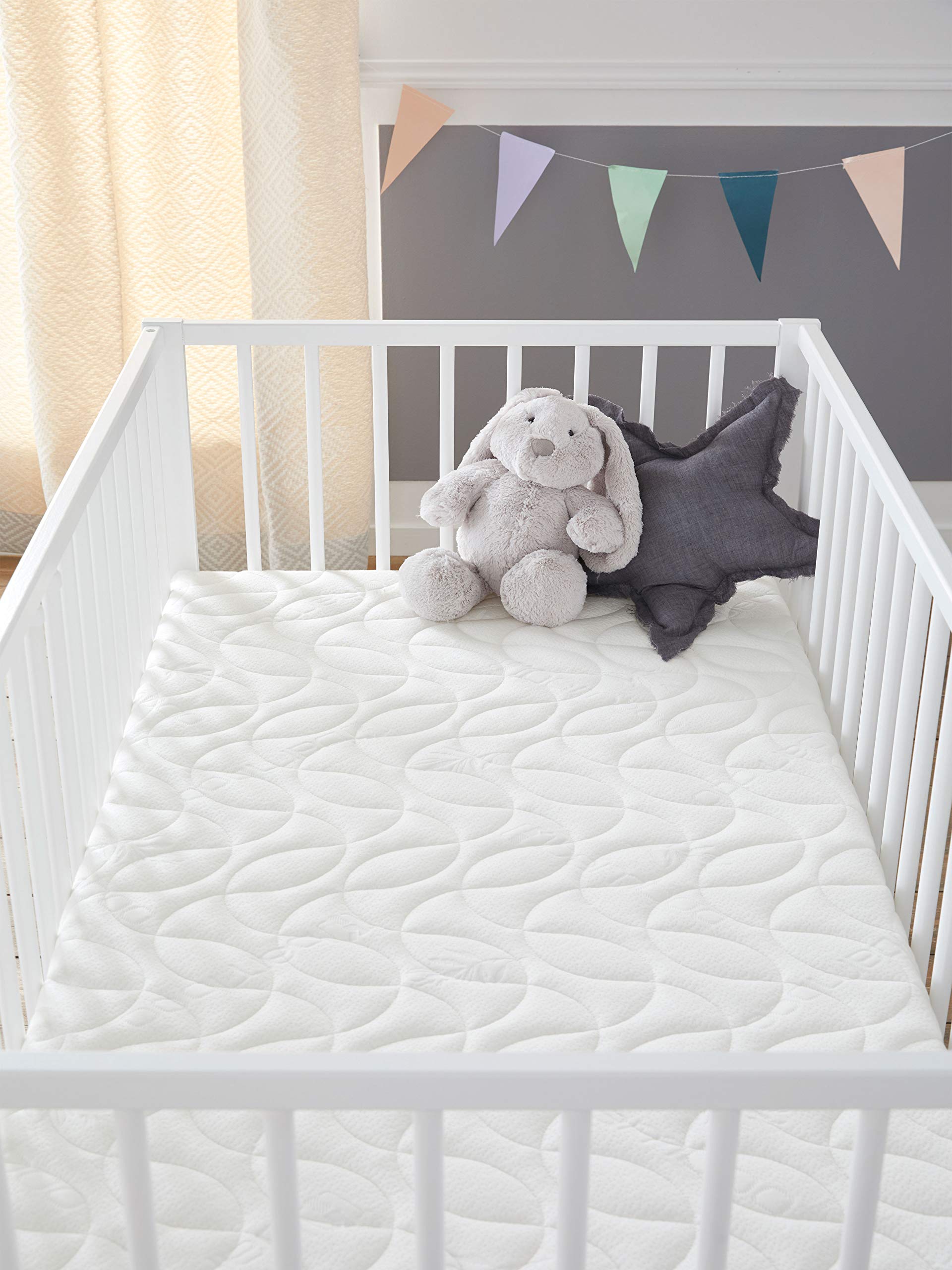 Babysom - Materasso Lettino Bambino | Per Neonato - Bambù Naturale - 70x140 cm - Altezza 14cm - Antiacari - Antisoffoco e Traspirante - Sfoderabile - Garanzia 10 anni