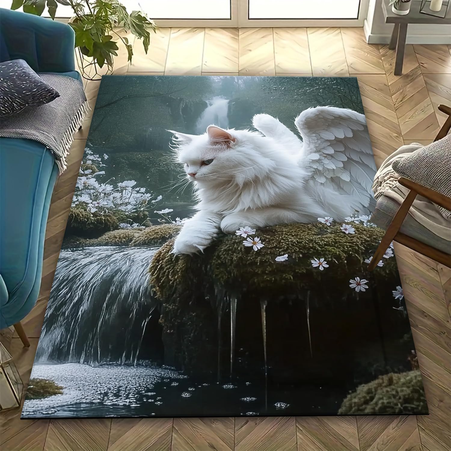 Paillasson de décoration intérieure chat en impression 3D géant