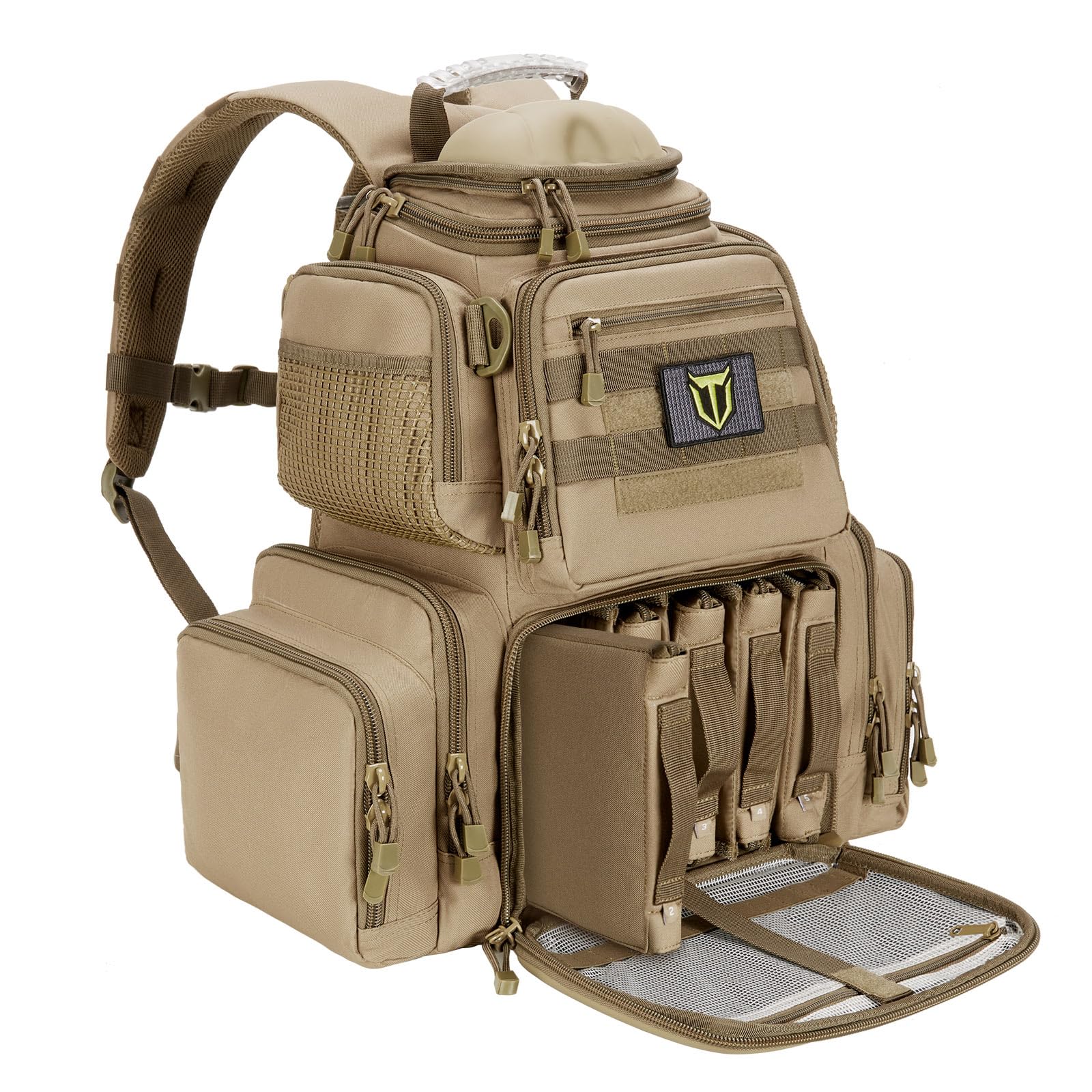 TIDEWE Tactical Range Backpack Bag for Gun and Ammo with Pistol Case