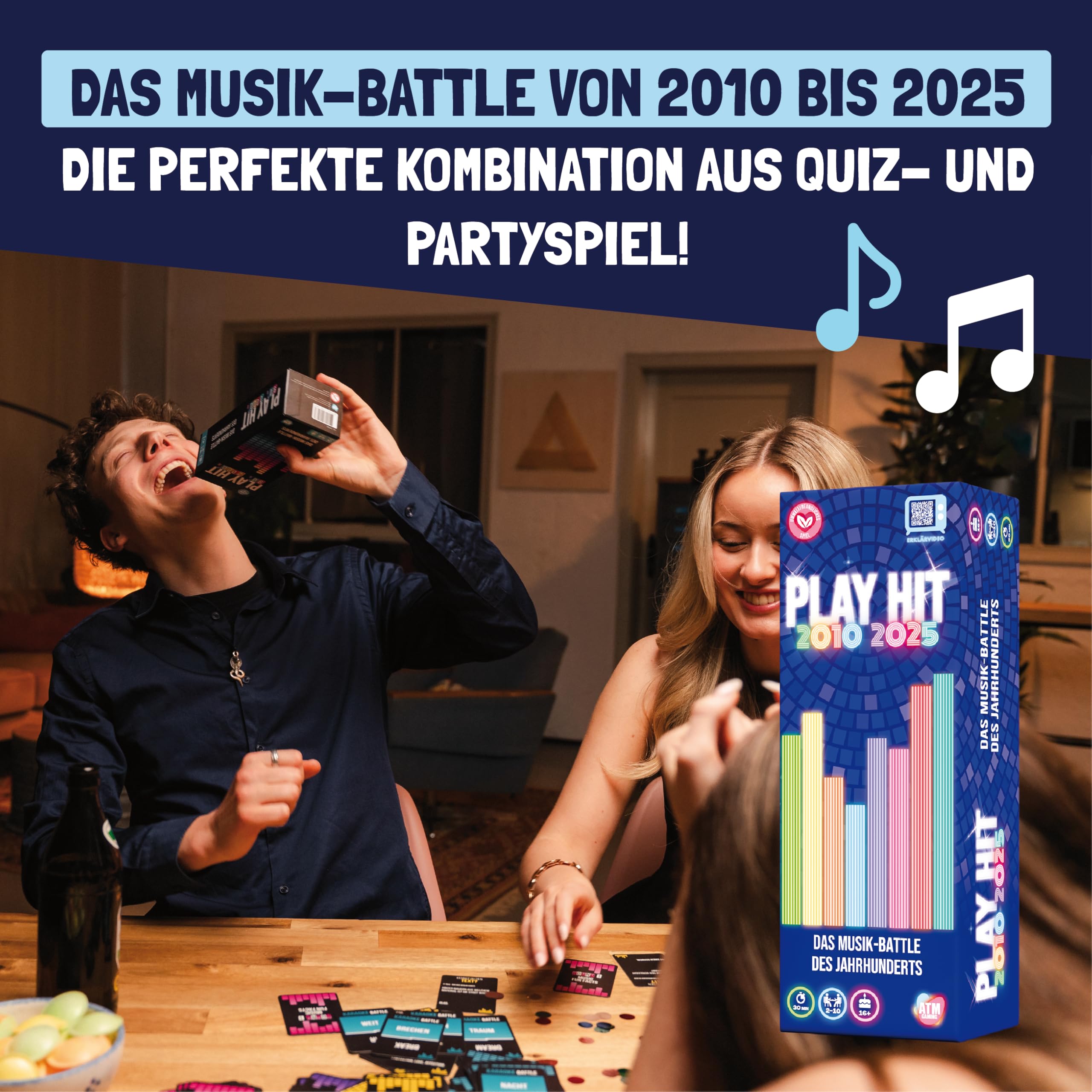 ATM Gaming - PlayHit Gesellschaftsspiel – Das Musikquiz der 2010er bis Heute – Party- und Kartenspiel für Erwachsene und Familien… – Ansicht 2