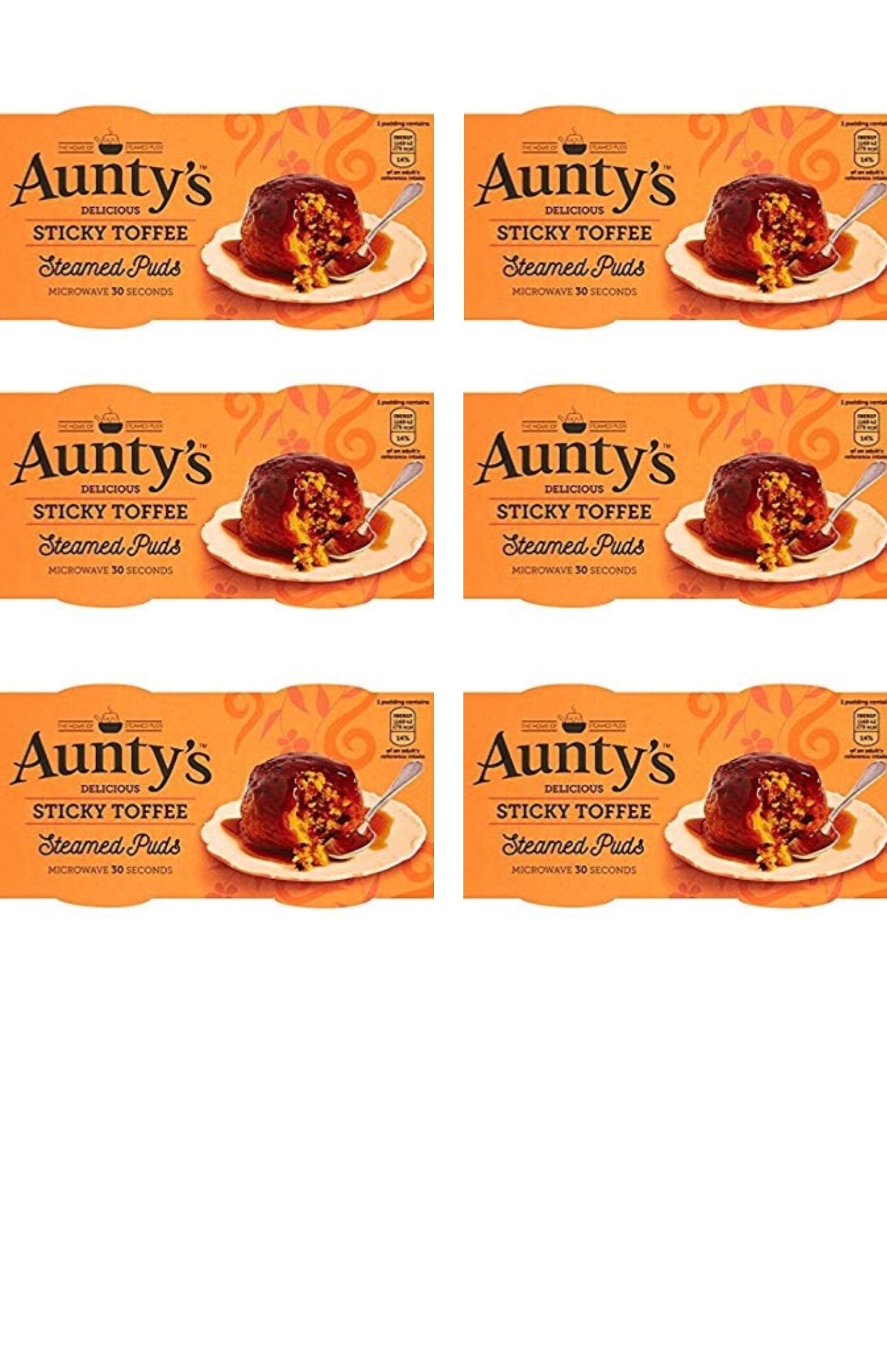 Aunty's Tia Sticky Caramel Pudding 6 X Steamed Sticky Caramel Pudding 2pcs 95G