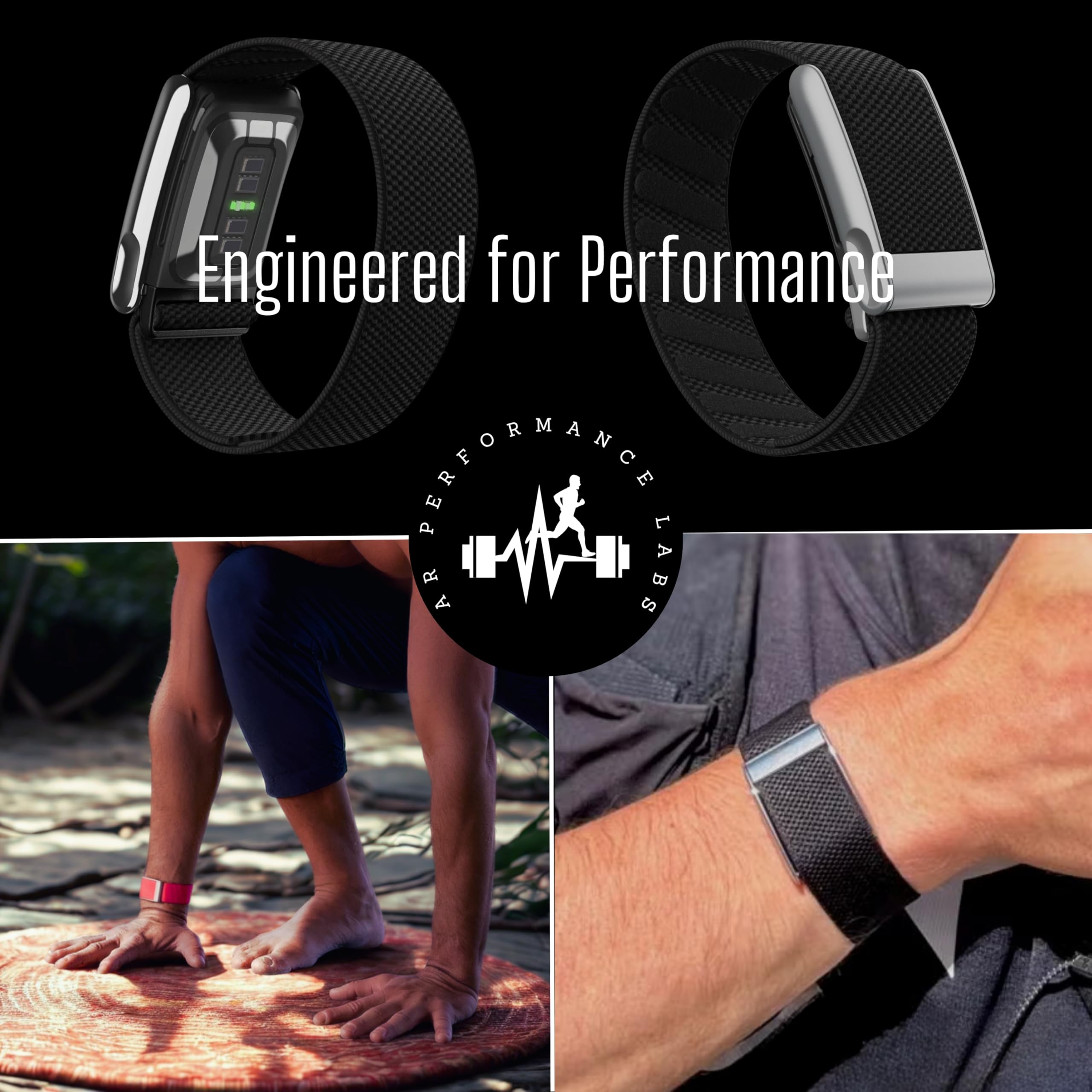 AR LABS Whoop 5.0 - Correa compatible con MG (LIFE) SuperKnit | Tejido de microfilamento ultrasuave | Herrajes de acero inoxidable
