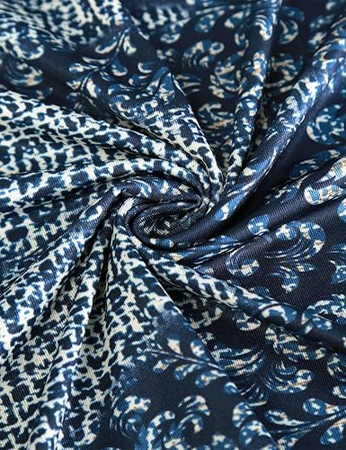 Miniatura 3 de BAISHENGGT Blusa para mujer, con manga de 34, estampado floral, cuello en V, top tipo túnica