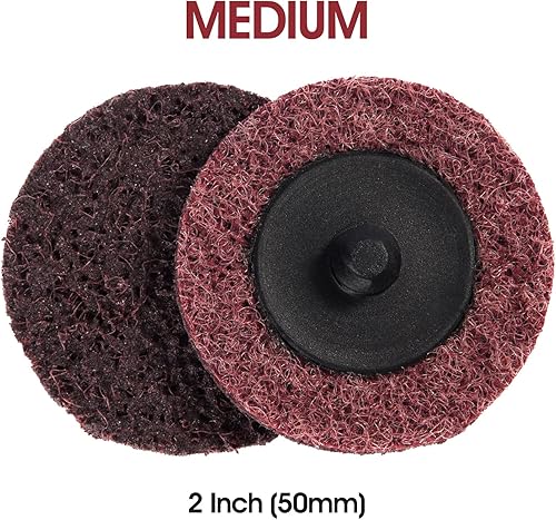 Miniatura 8 de S SATC 46 discos de lijado de 2 pulgadas con bloqueo de rollo de cambio rápido, 1 unidad de discos de acondicionamiento de superficie de soporte de