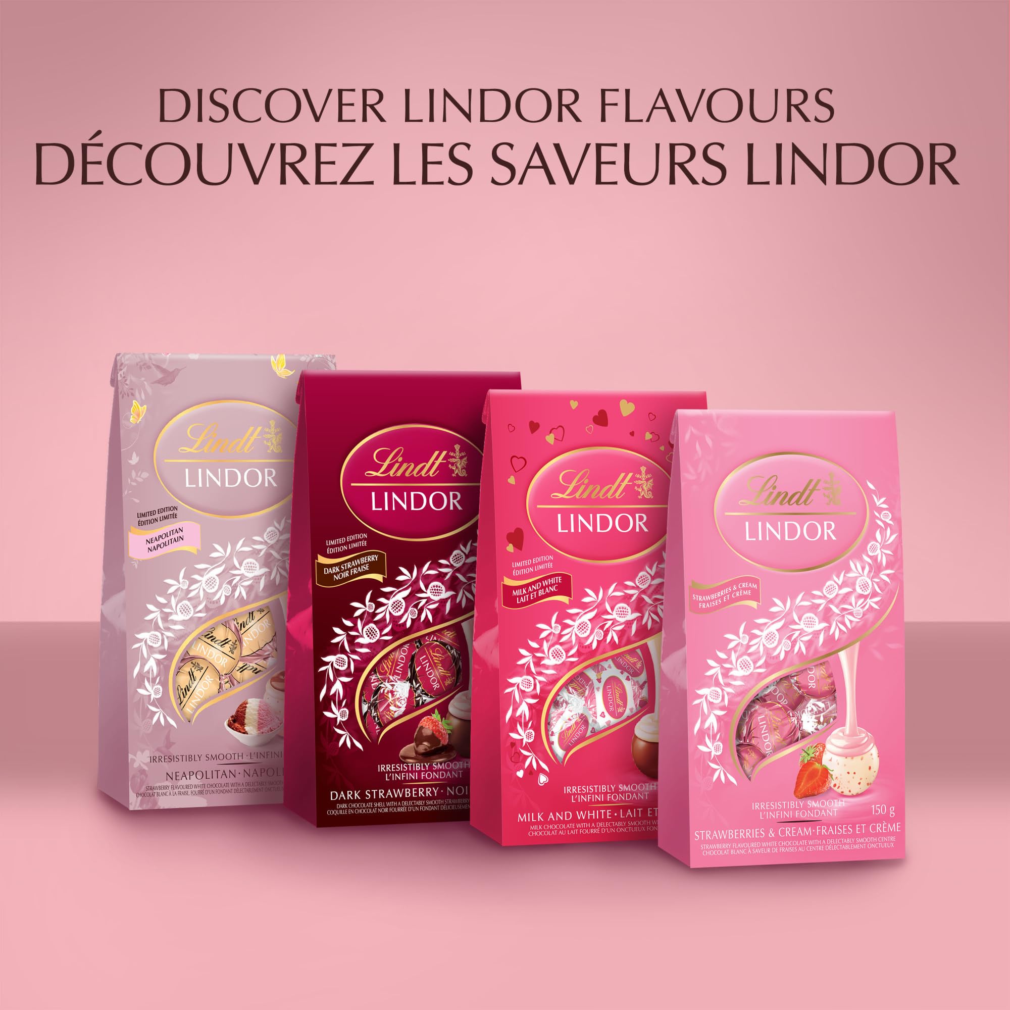 Lindt LINDOR Neapolitan Chocolate Truffles Bag, 150g : Amazon.ca