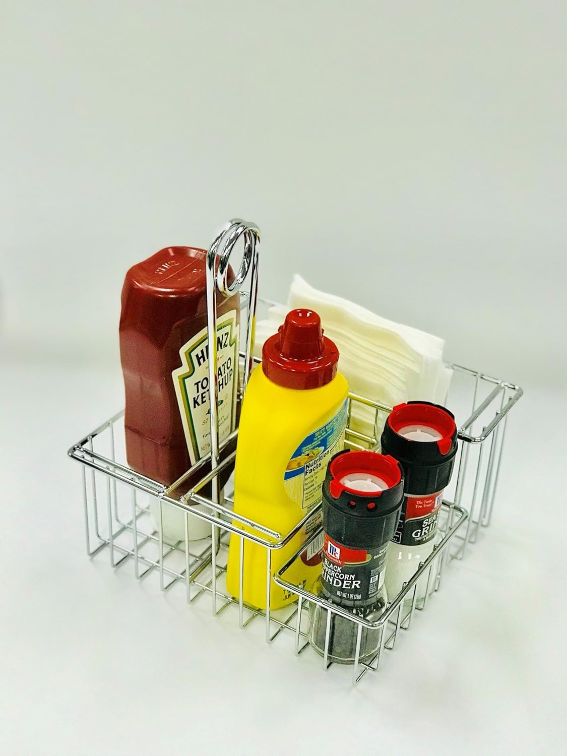Hottest Sales G.E.T. Enterprises Chrome Four Compartment Condiment Caddy Metal Specialty Servingware Collection 4-21699 (Pack of 1)