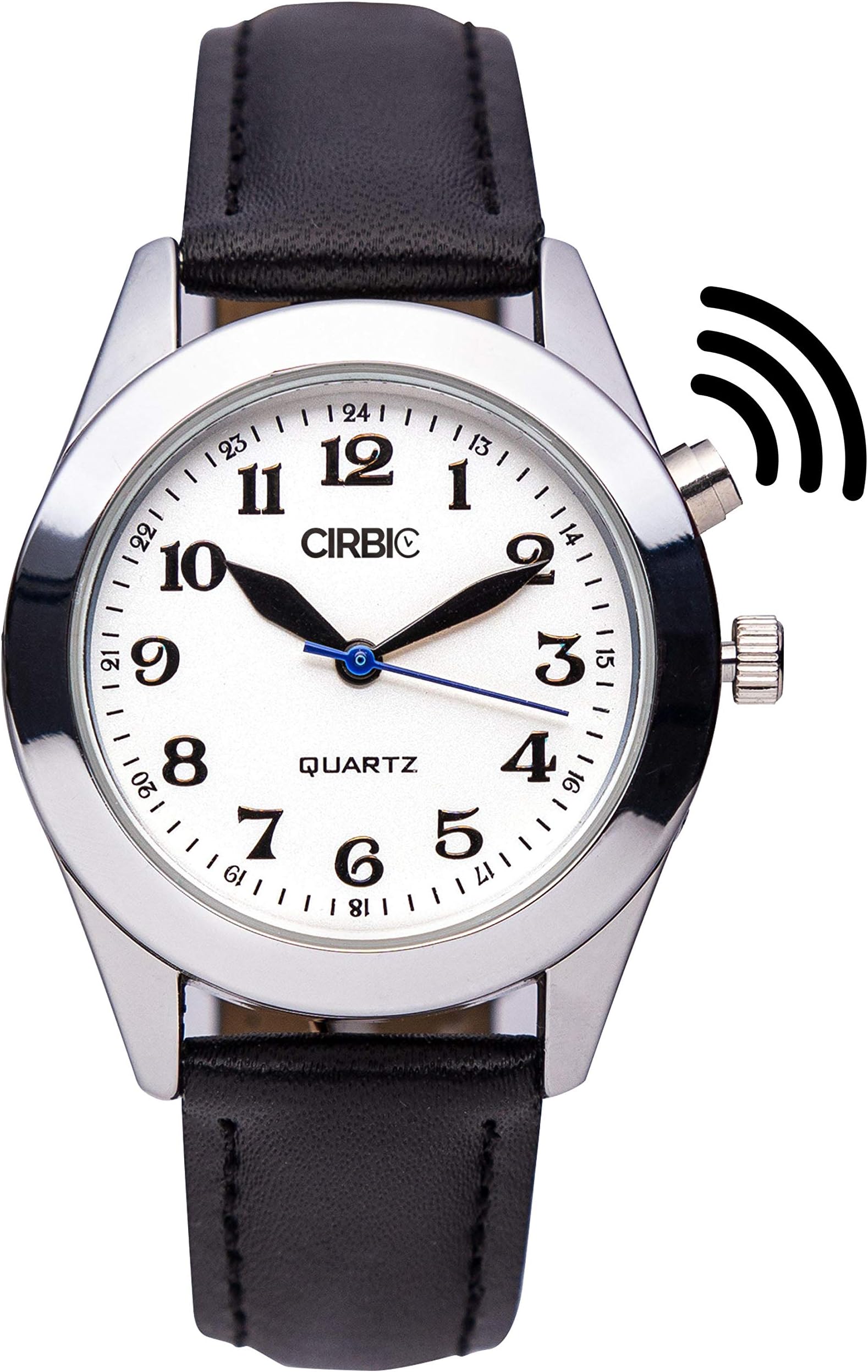 Cirbic Large Talking Watch for Visually impaired, Blind (Black)