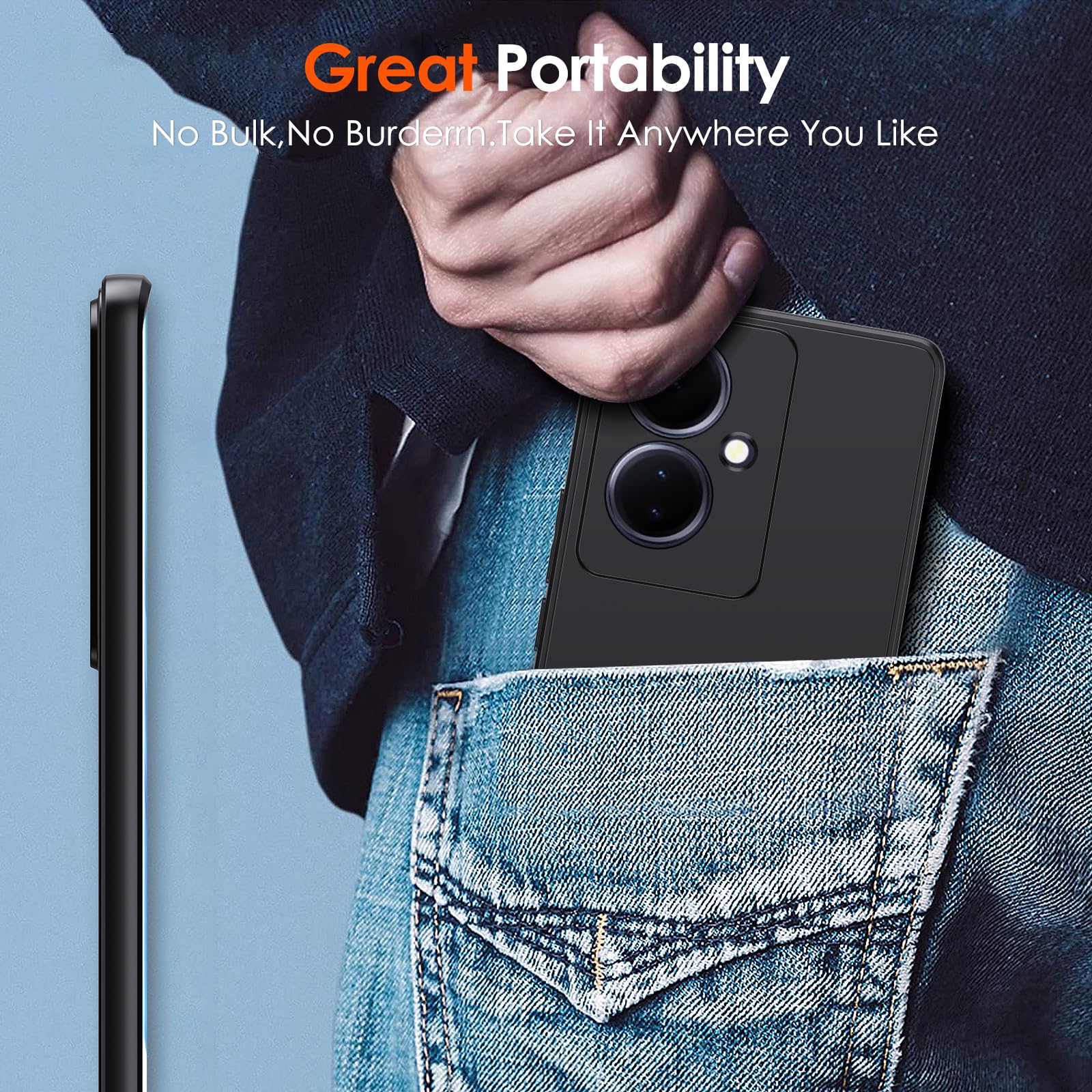 IVoler Handyhülle Für Vivo V29 Lite 5G – Ultra-dünn, Kratzfest & Stoßsicher In Mattem Schwarz