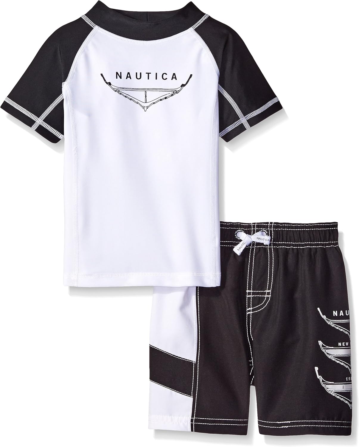 Nautica Boys' Rashguard Set with UPF 50+ Sun Protection