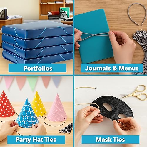 Miniatura 5 de Mandala Artesanía Menú Máscara Badge Sign Hanging Elastic Cord bucle banda con metal de púas púas