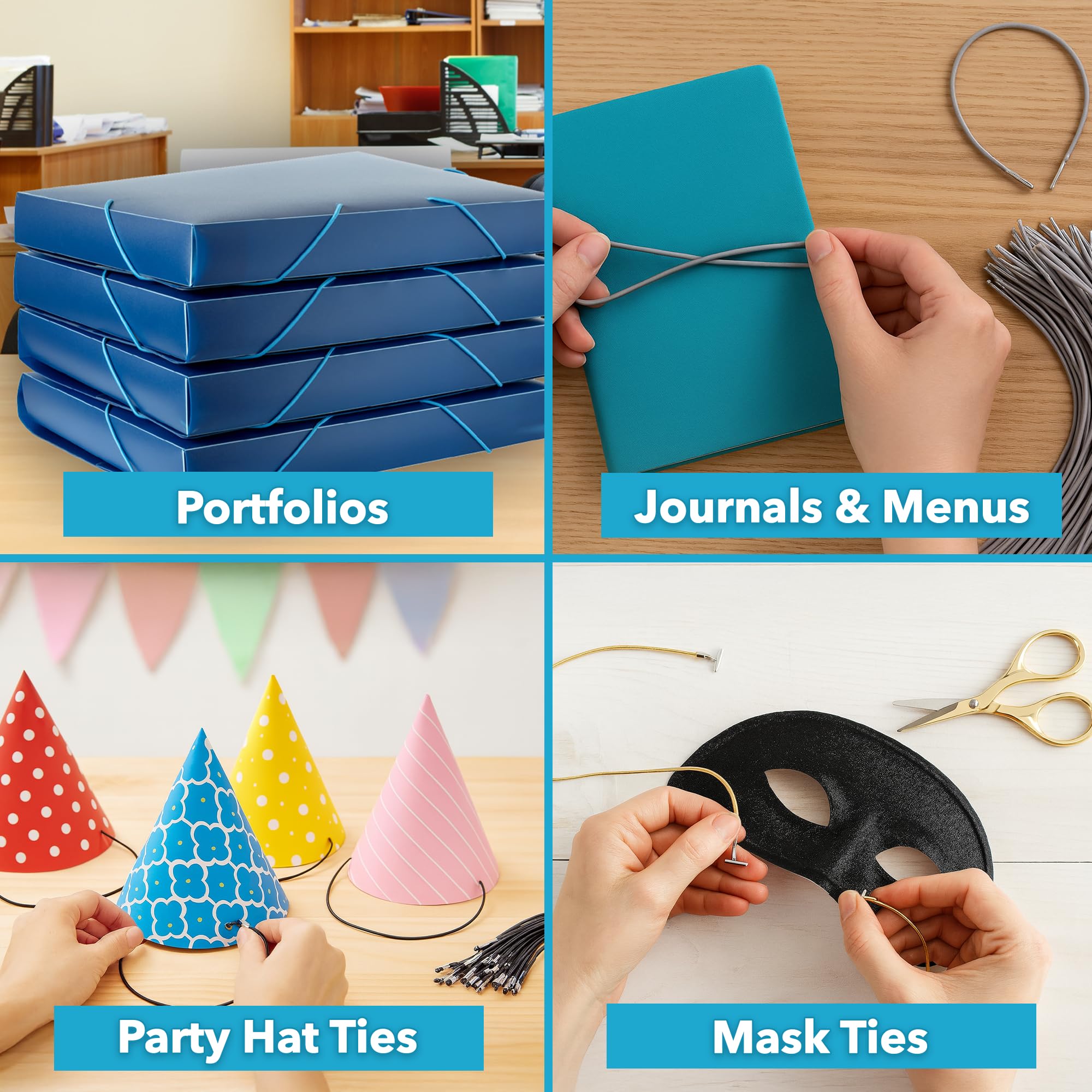 SEWACC Elastic String 50 Pcs Elastic Barbed Cord Stretch