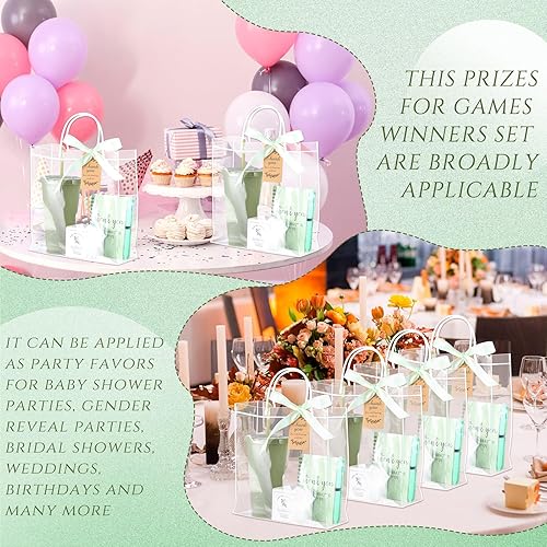 Miniatura 7 de Nuogo Juego de 6 premios de ducha para padres para jugadores, adultos, incluye vaso de plástico, cuaderno, velas perfumadas, bolígrafo, bolsa de