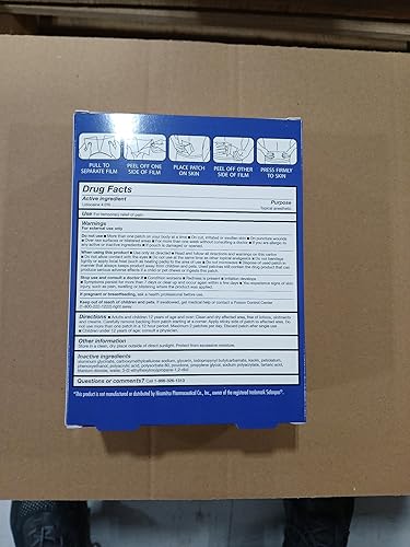 Miniatura 12 de HealthWise Parche para el dolor de lidocaína  4% de lidocaína de venta libre  18 unidades  Fórmula sin parabenos  Alivia temporalmente dolores