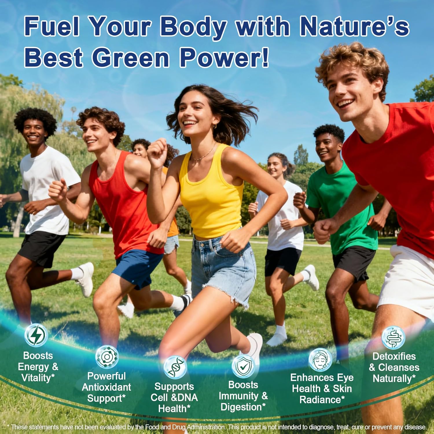 Organic Spirulina & Chlorella Gummies - Probiotic & Super Greens Supplement Superfood, Rich in Antioxidants, Chlorophyll, Protein, Essential Amino Acids for Cellular, Energy, Immunity & Eye, 60 Cts - Image 5