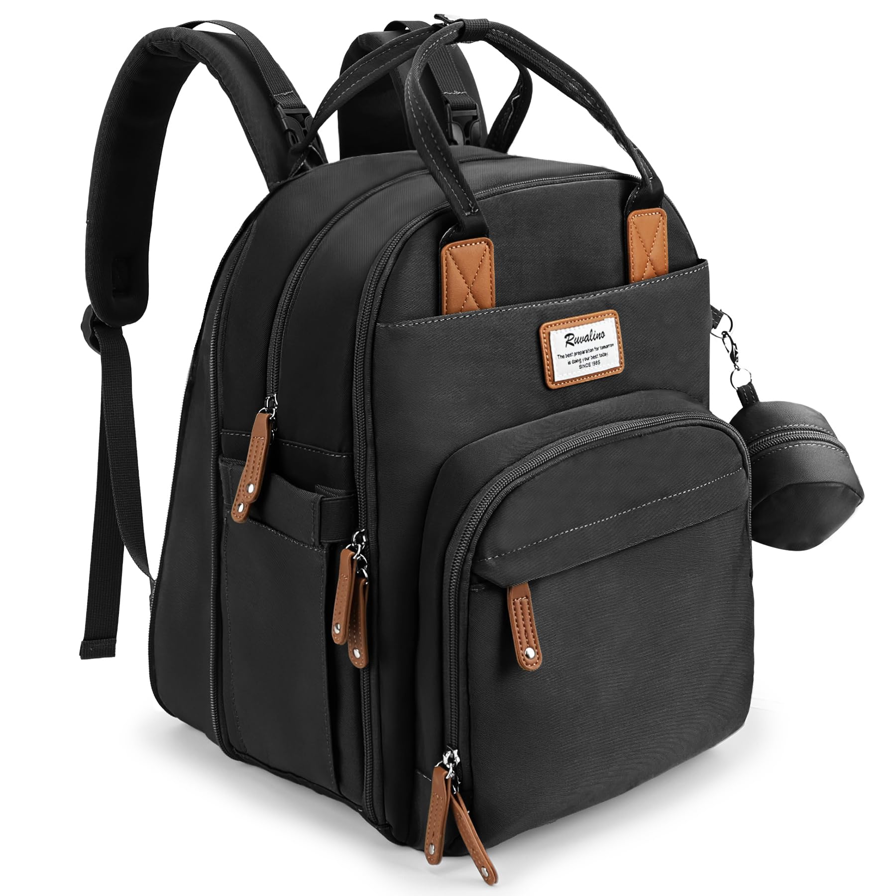 ruvalino diaper bag backpack, multifunction travel pack maternity baby changing bags, large capacity, waterproof