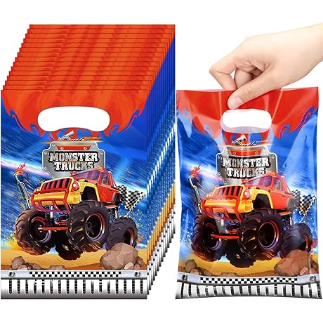 Nezyo Monster Truck Party Favor Bags: Transform Your Celebration into a Thrill-a-Minute Ride