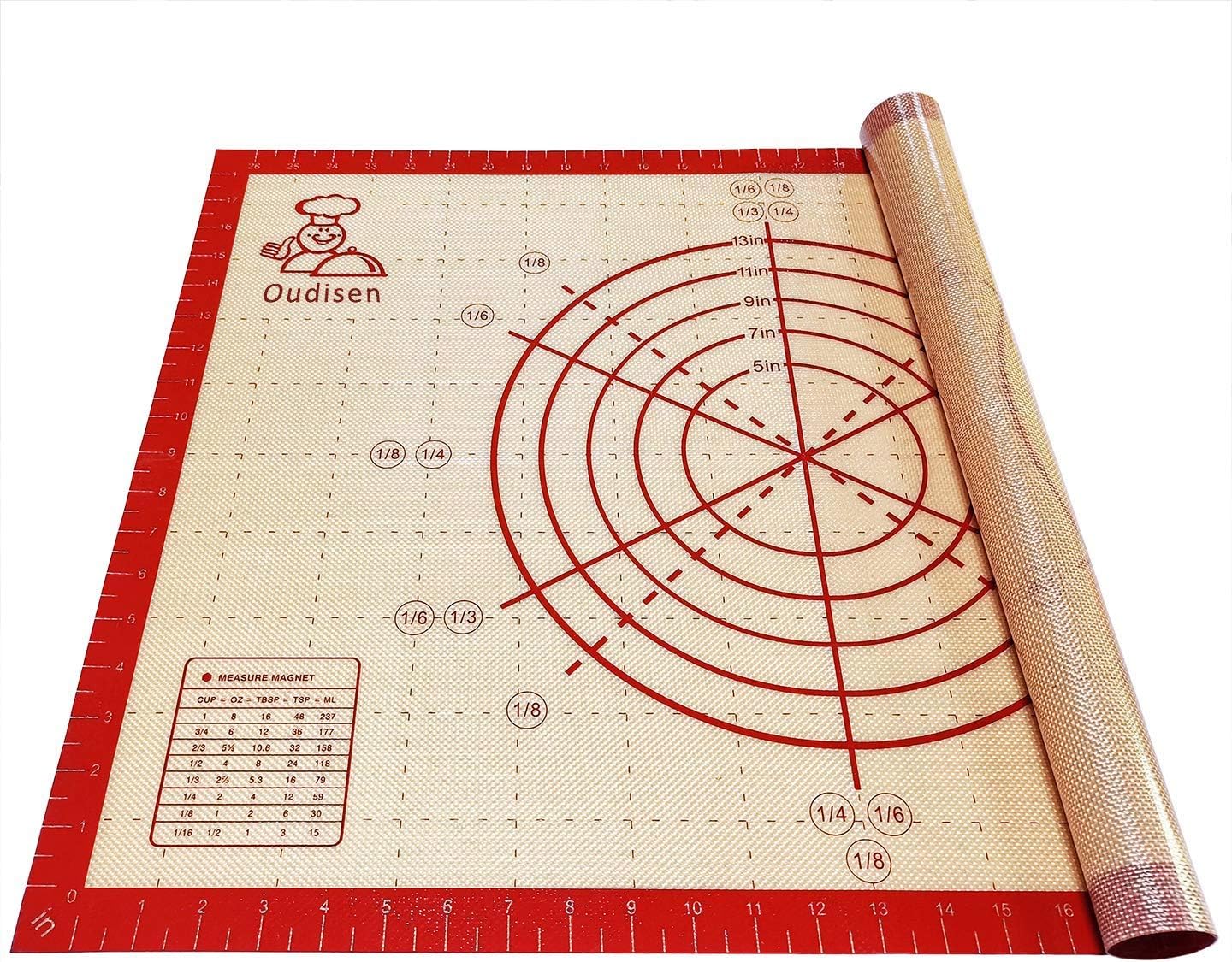 Silicone Baking Mat Pastry Mat Non Slip Non Stick Extra Large Bread Kneading Board with Measurements for Rolling Dough Thicken