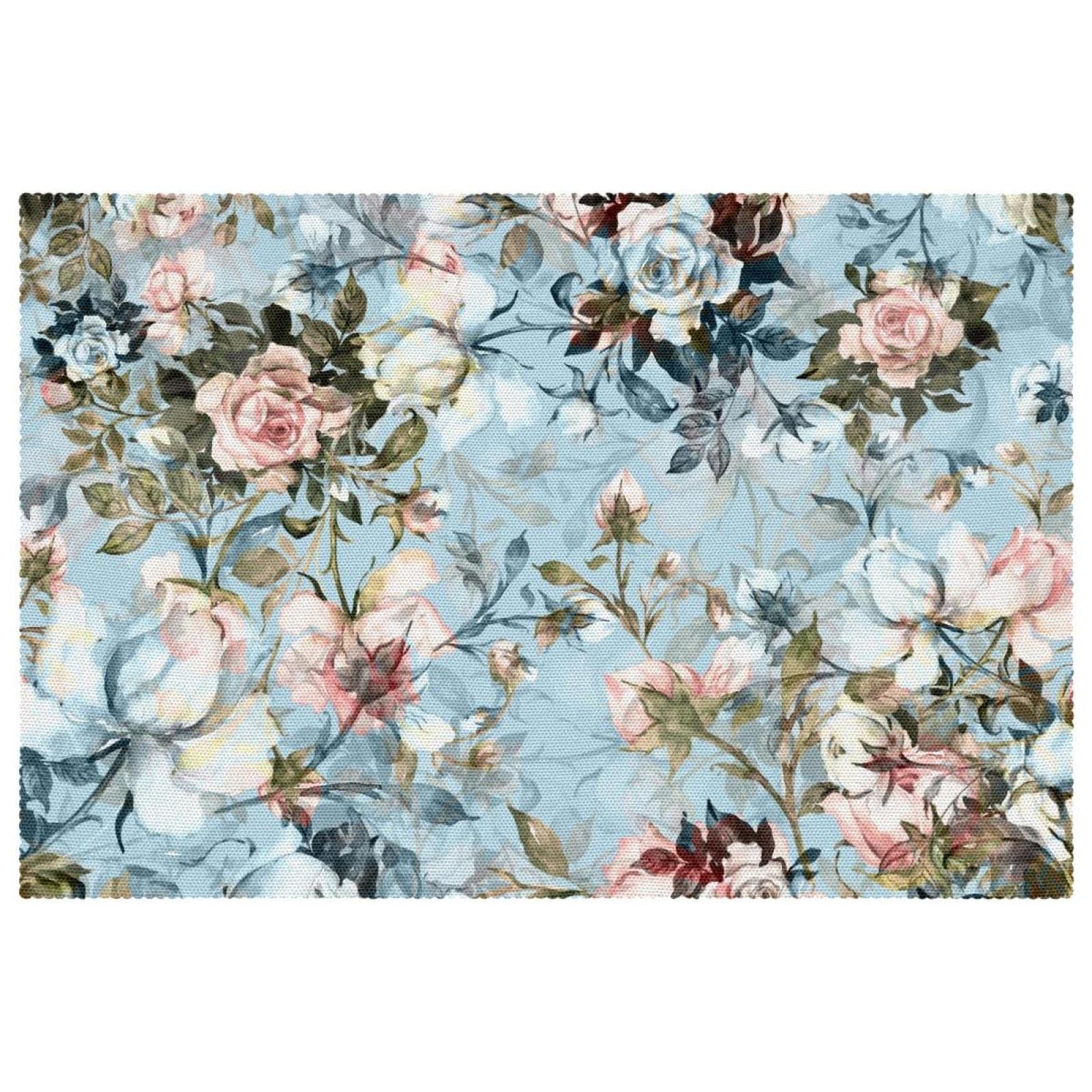 Set de table vintage rose de haute qualité résistant à la chaleur x6