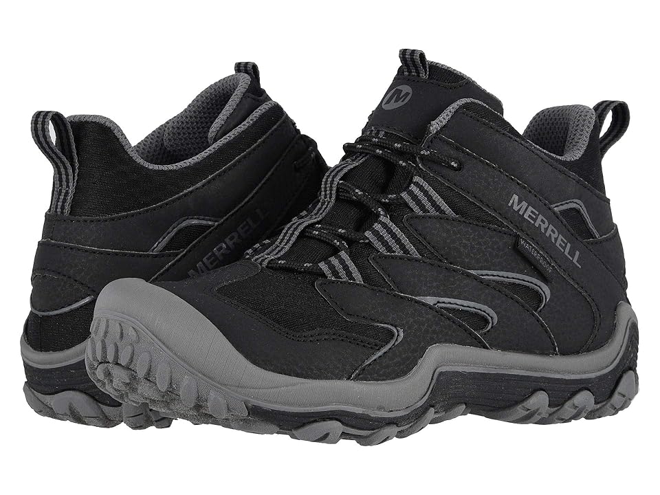 

Merrell Kids Chameleon 7 Access Mid Waterproof (Little Kid/Big Kid) (Black) Boys Shoes