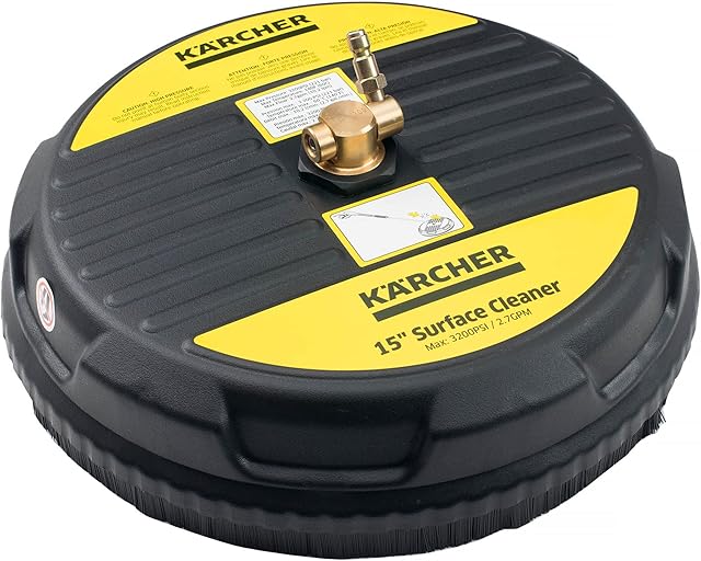 Karcher Universal 15" Pressure Washer Surface Cleaner Attachment, Power Washer Accessory - 1/4" Quick-Connect, 3200 PSI