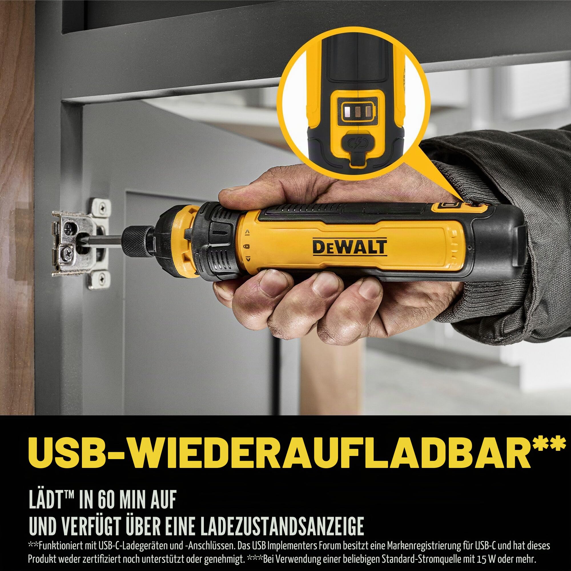 DEWALT Akkuschrauber mit FLEXDRIVE Steuerung und Schraubendreherbits (DWHT66719)