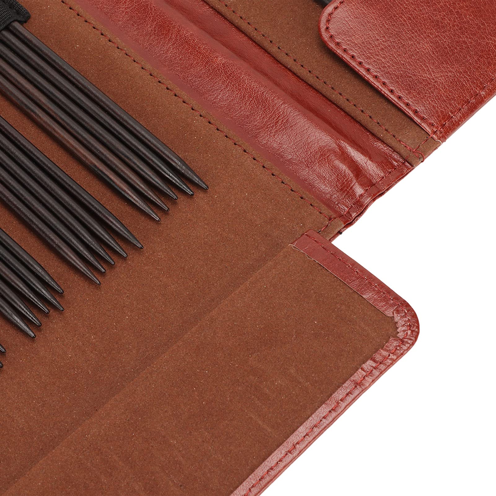 RIZGHWOY Premium Blackwood Doppelspitz-Stricknadel-Set, 50-teilig mit Aufbewahrungstasche, Größen 2,75–6 Mm für Pullover, Socken,