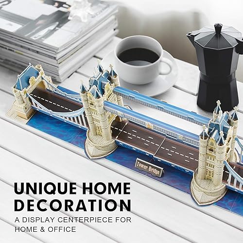 Miniatura 6 de CubicFun National Geographic - Rompecabezas 3D de Londres de Gran Bretaña kits de modelos de arquitectura para adultos y niños el puente de la torre