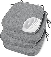 Vista 1 de Shinnwa Cojines de silla para sillas de comedor, juego de 4 cojines de asiento de espuma viscoelástica para sillas de cocina, cojines de metal