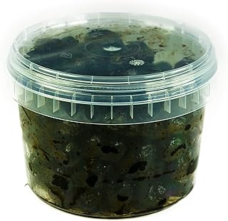 Hymor schwarze Oliven - 1x 380g Behälter - Oliven aus Marokko mit Stein Marokkanische Olive eingelegt in Lake vegan, glute...