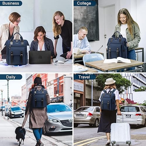 Miniatura 4 de Mochila para laptop para mujer, mochila de viaje para trabajo, escuela, escuela, escuela, negocios, computadora, bolsa de enfermería, bolsa de