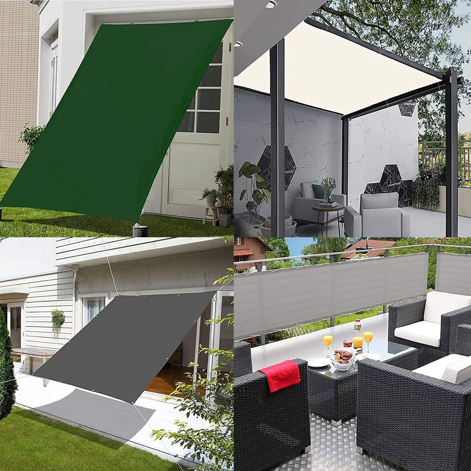 Sonnensegel Rechteckig 2.5x10m – Wasserdicht, Mit UV-Schutz, Für Garten, Terrasse Oder Camping