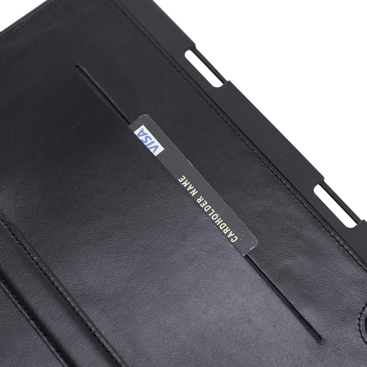 Venito Lecce Leather Wallet Case Compatible with iPad mini 5 (5th Generation), 2019 - Flex Handle Tablet Wallet - Rustic Black