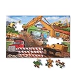 Building Site Floor Puzzle, 48 pc Jumbo Jigsaw Puzzle, Educational Screen Free Activity for Toddler, Preschoolers and Kids Ages 3+ (2 x 3 Feet) - FSC Certified