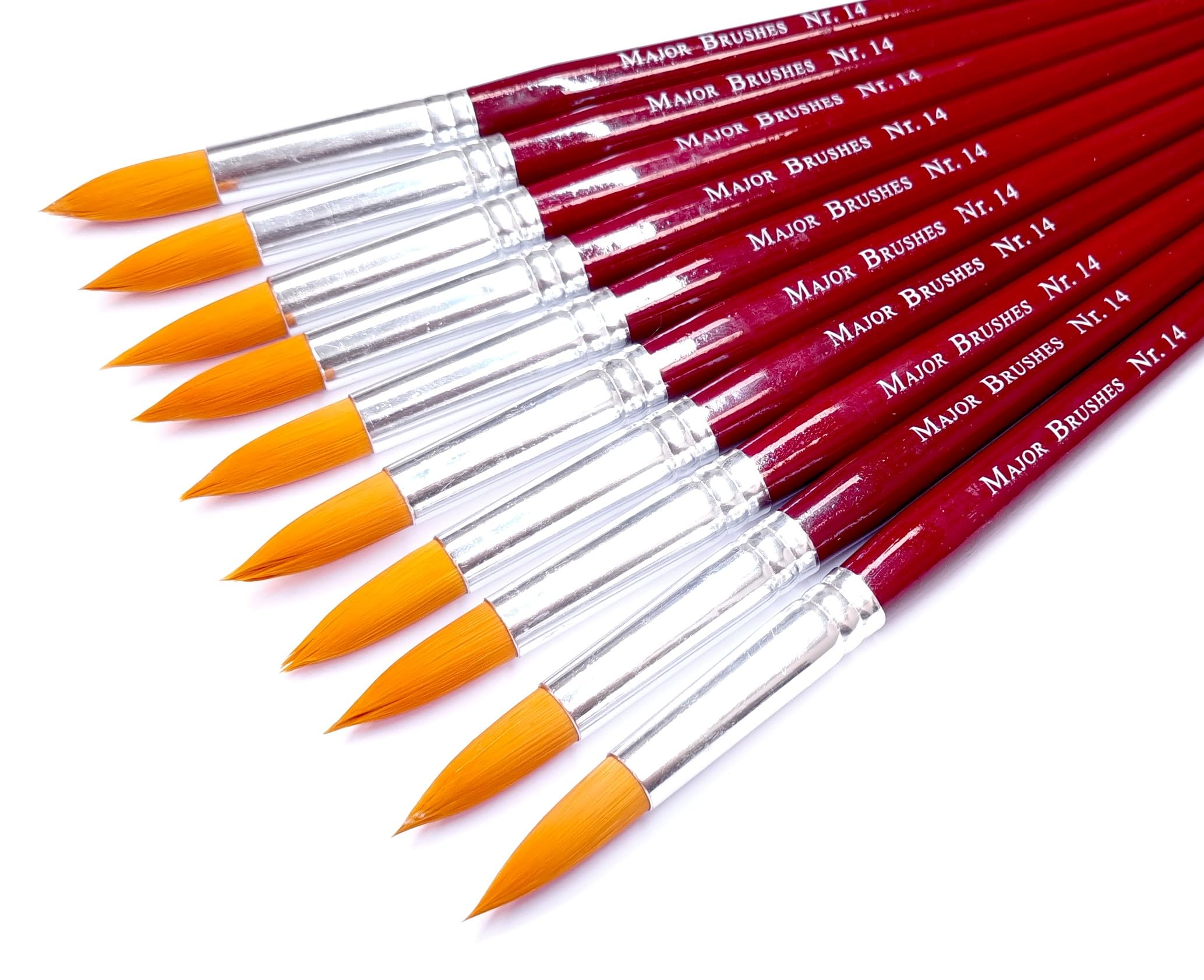 Major Brushes Sable Substitute Brush Size 14 - Set of 10