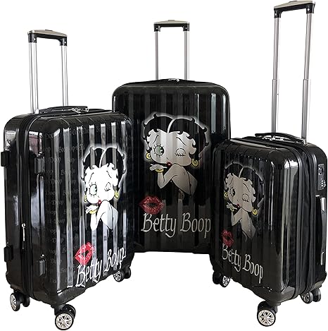 review Karriage-Mate Betty Boop 3 Pieces Hard Luggage Set. 20 , 24 , 28 . Spinning Wheels. Expandable. Carry on Size Included (Poster) BPC002113 Bpc001713a