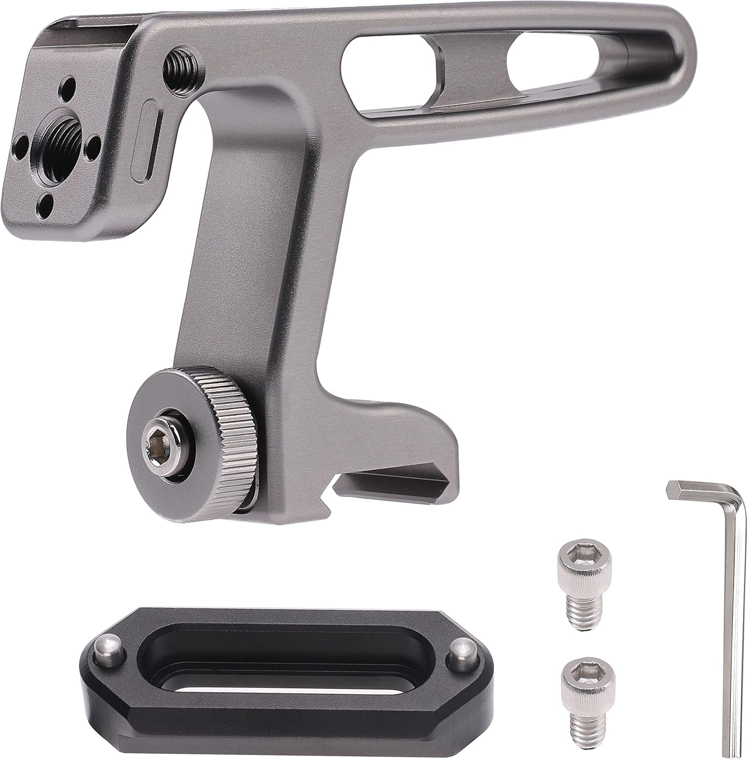 FOTGA 4.2inch Top Handle Stabilizer with NATO Rail Clamp for Canon Nikon Sony DSLR Mirrorless Camera Cage Vlogging Shooting (Top Handle + NATO Rail)