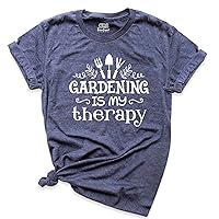Vista 3 de Gardening Gifts for Women, Planting Shirt, Plant Mom Shirt, Mental Positive Hobby Outfit, Gardening is my Therapy T Shirt, Ultra Soft Tee, Women's