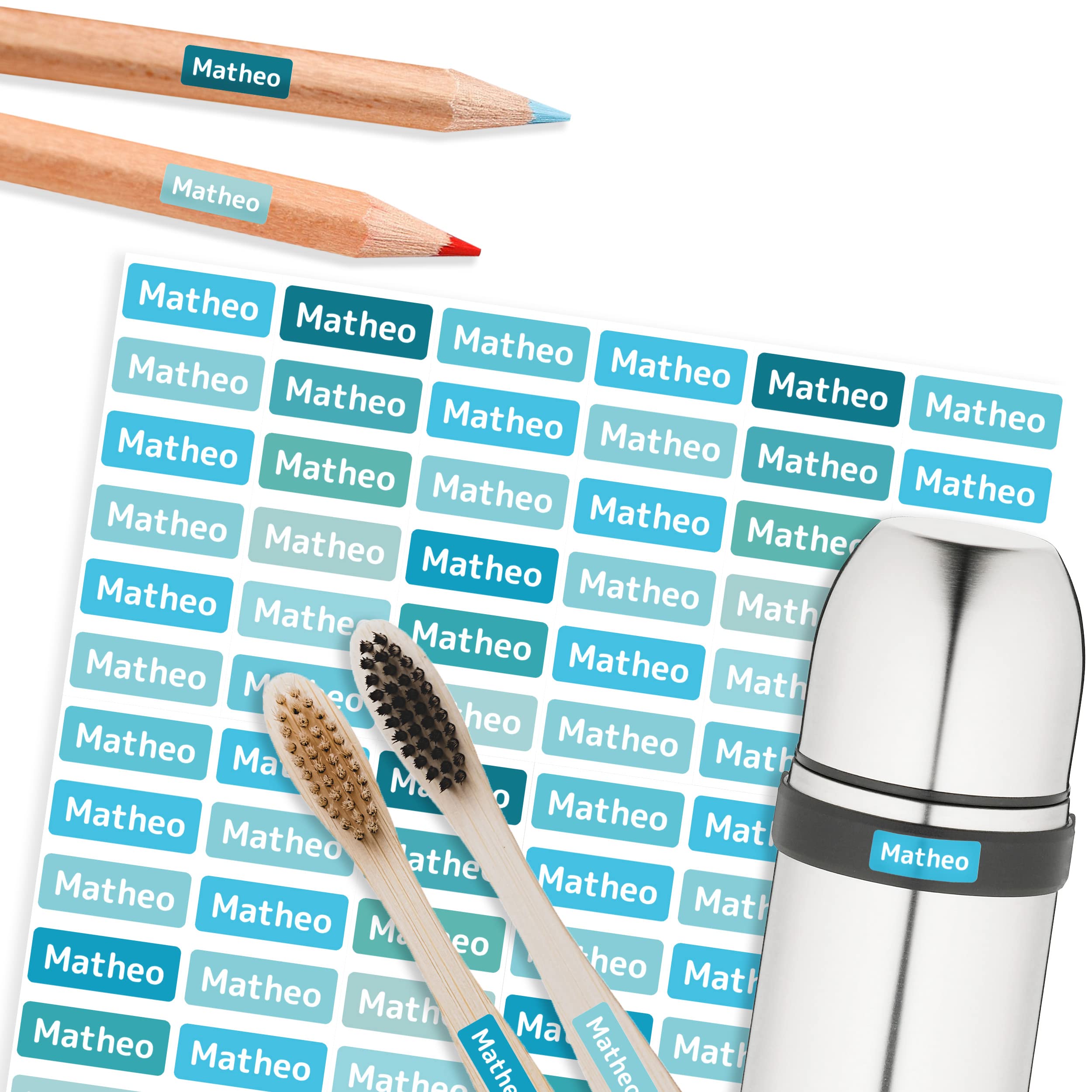 141 Mini Stick-On Name Labels – No-Iron, Waterproof Name Tags for Clothes & Items – School, Nursery, Daycare & Care Homes