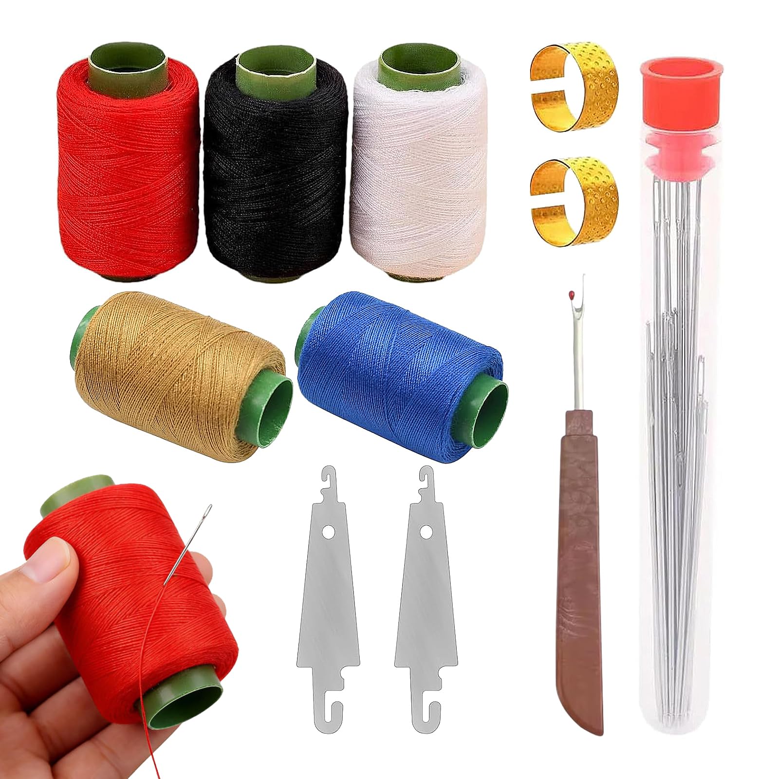 36 PCS Sewing Tool Set, Stainless Steel Sewing Needles Set, Needle and Thread Kit, Stainless Steel Needles Set, for Beginners, Travel-Friendly DIY Craft Kit Travelers