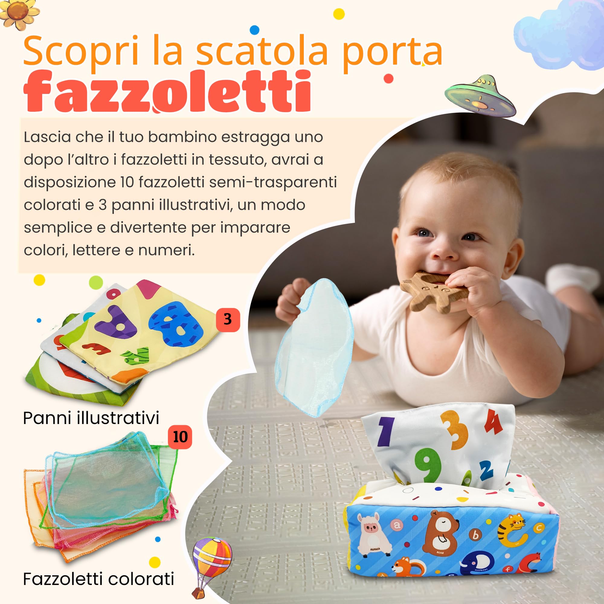 The Italian Home® Montessori Magic Box, 6+1 Giochi Montessori 1 Anno e 6 Mesi sensoriali per educare, Giochi Neonato 18 Mesi educativi per la Prima Infanzia, Giochi Montessori Neonato