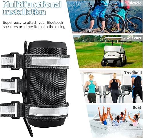 Miniatura 5 de EDUPLINK Soporte de altavoz portátil grande, soporte para altavoces inalámbricos a prueba de golpes, correa larga ajustable para la mayoría de