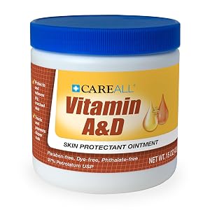 CareAll Vitamin A D Ointment 15 oz Helps Treat and Prevent Diaper Rash Protects Chafed Skin Associated with
