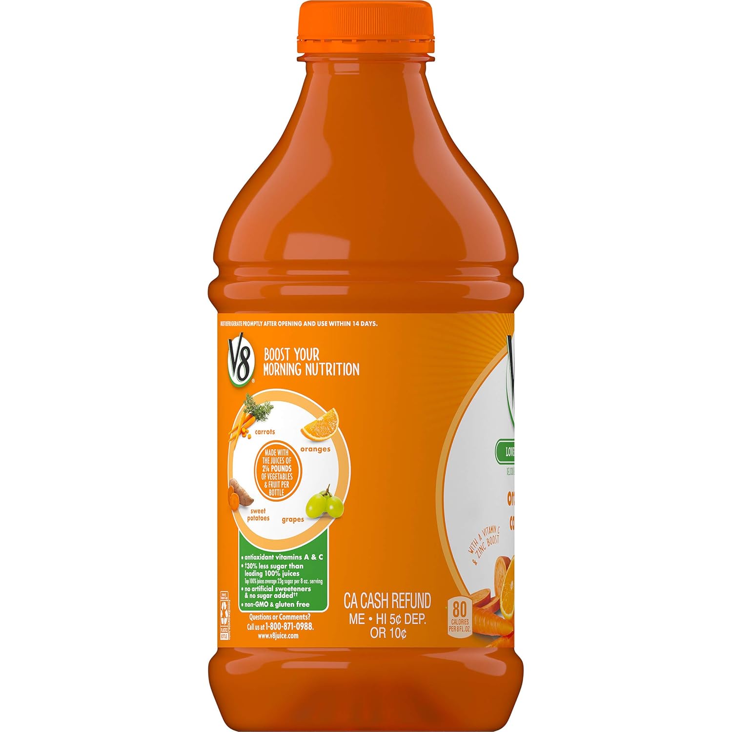 V8 Orange Carrot, 46 oz. : Grocery & Gourmet Food