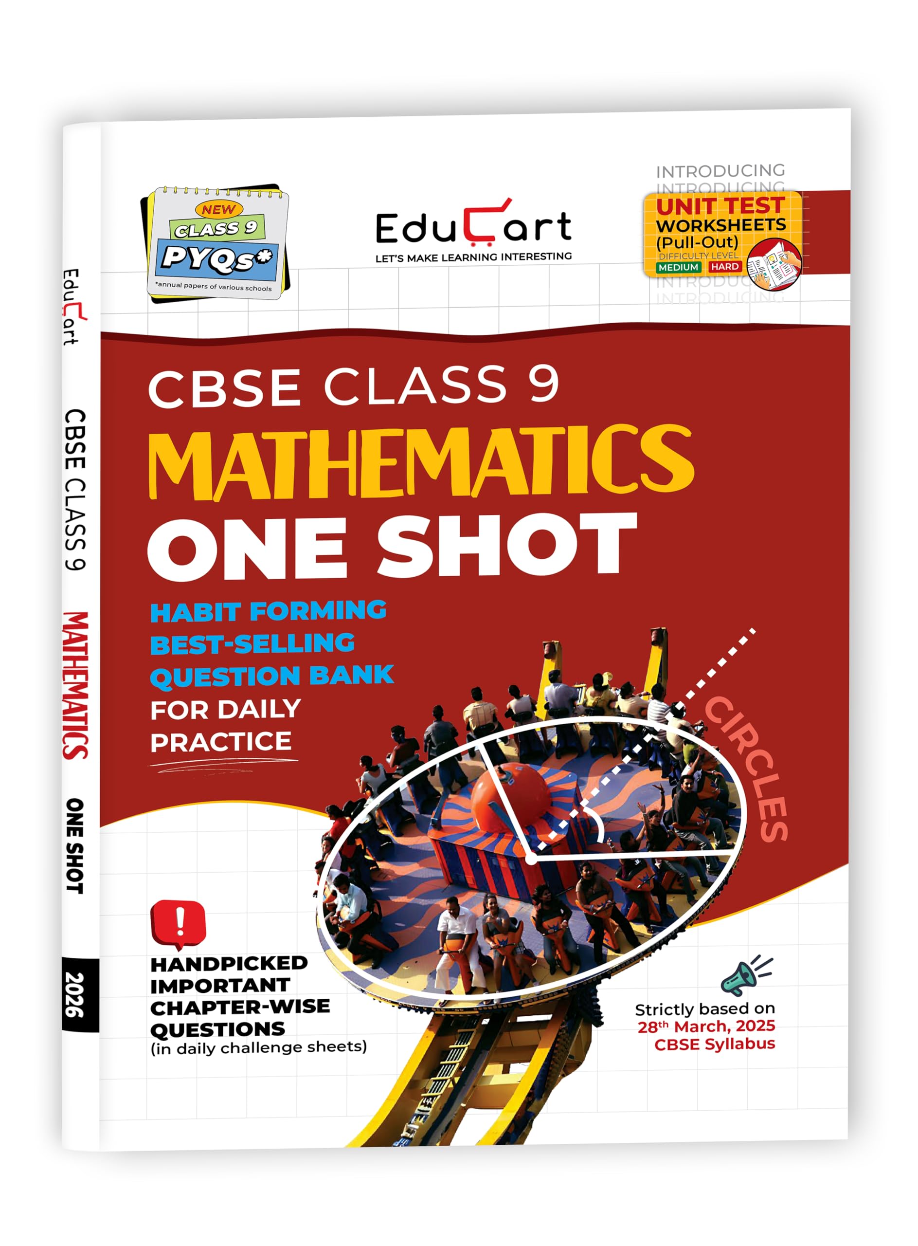 Educart CBSE Class 9 Mathematics One-shot Question Bank 2026 (Strictly for 2025-26 Exam)