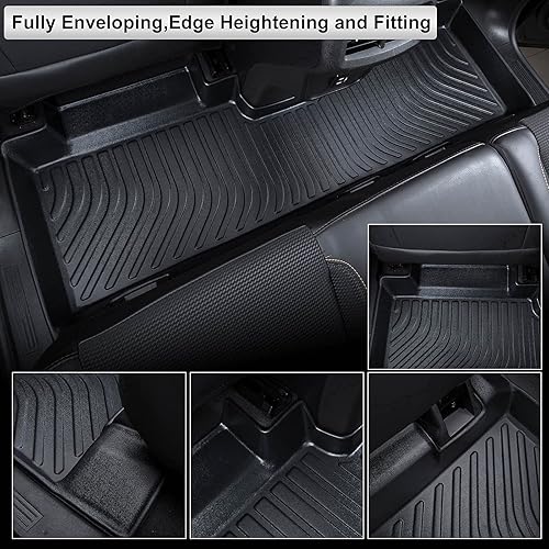 Miniatura 5 de Tesson Juego de alfombrillas de piso de 2 filas y forros de carga, ajuste personalizado para Hyundai Tucson 2022, 2023, 2024, 2025 (no para PHEV),